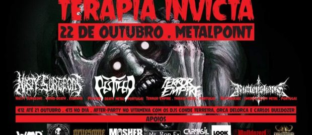 Preview: Terapia Invicta: Nasty Surgeons + Pestifer + Terror Empire + Ruttenskale @ Metalpoint, Porto