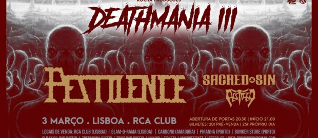 Preview: Deathmania Portugal 3 – Pestilence + Sacred Sin + Pestifer