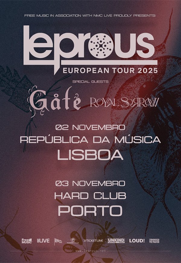 Leprous Portugal 2025 poster