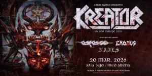 Kreator return to Portugal with the “Krushers of the World Tour” with Carcass, Exodus and Nails