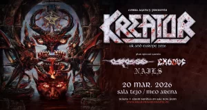 Kreator return to Portugal with the “Krushers of the World Tour” with Carcass, Exodus and Nails